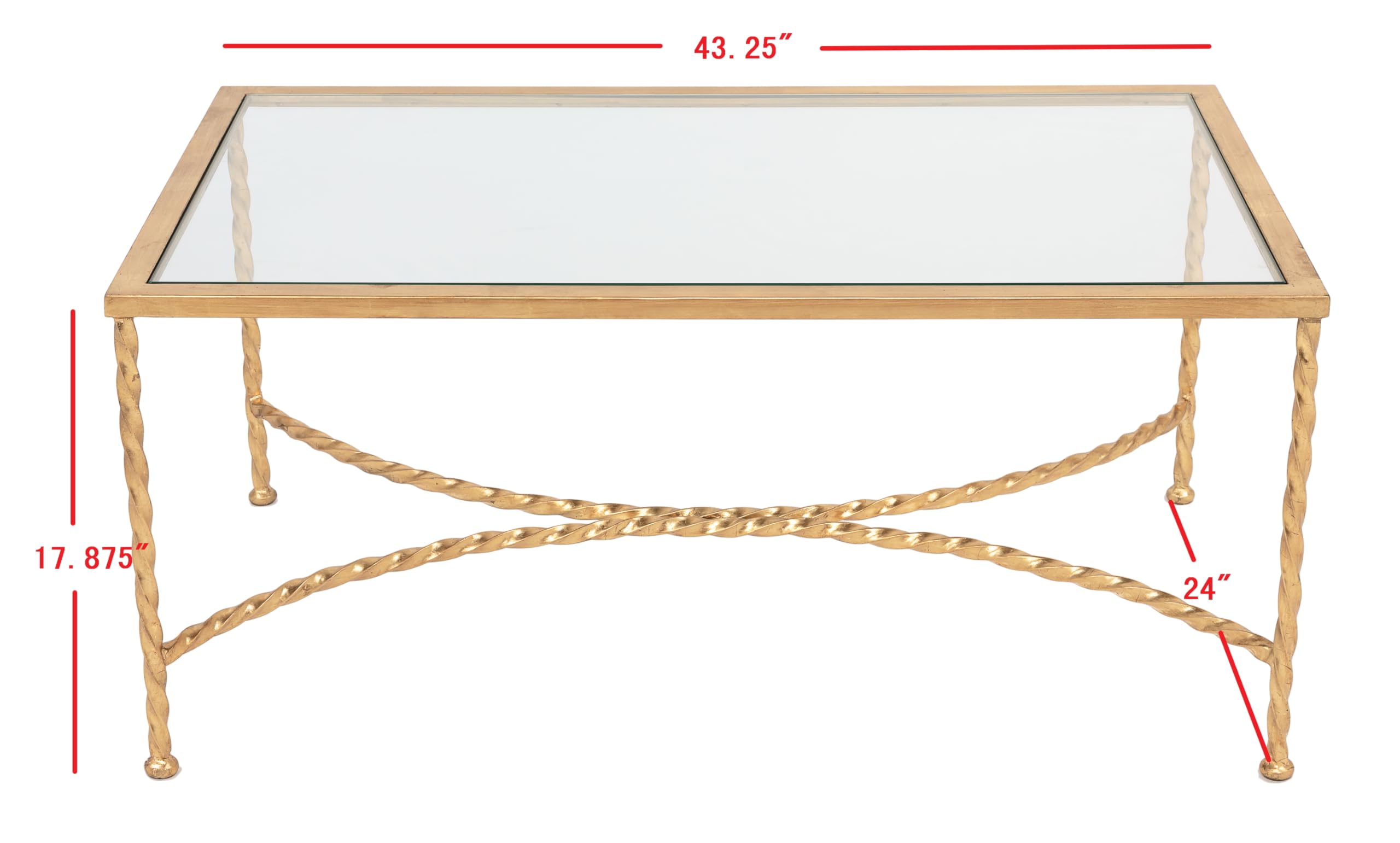 Safavieh アレンゴールドドリープレトロコーヒーテーブル Amazon.com: Safavieh American Homes Collection Matilda Gold Leaf